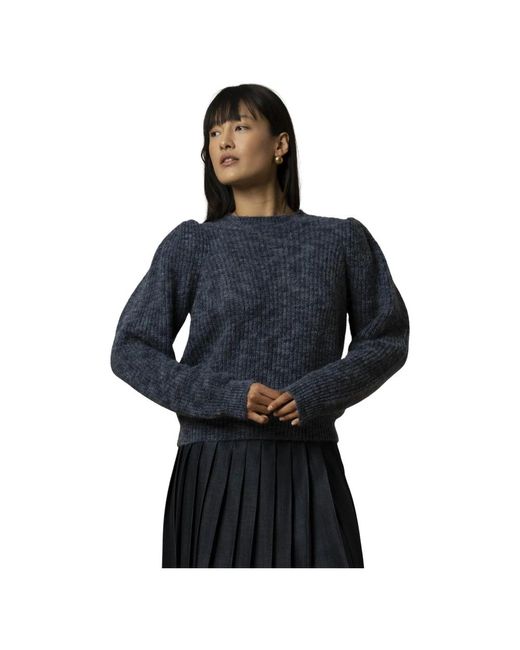 Kocca Puffed Shoulder Trui in het Blue