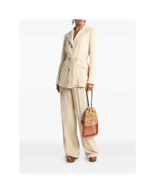 Etro Natural Blazers