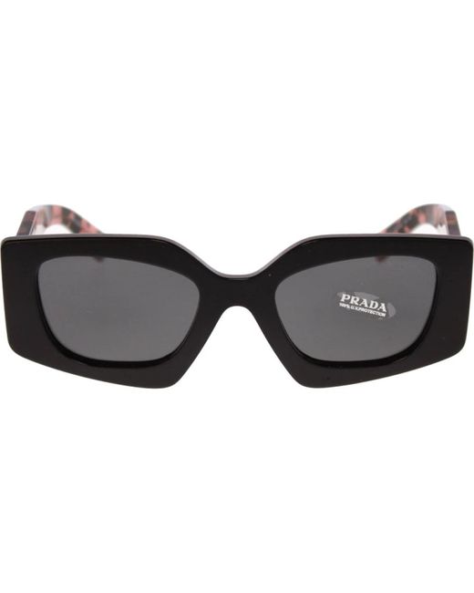 Prada Black Ikonoische sonnenbrille mit einheitlichen gläsern