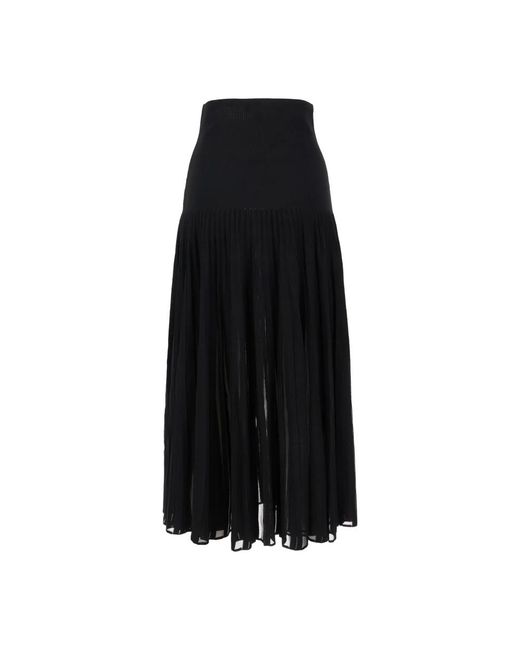 Alaïa Black Midi Skirts
