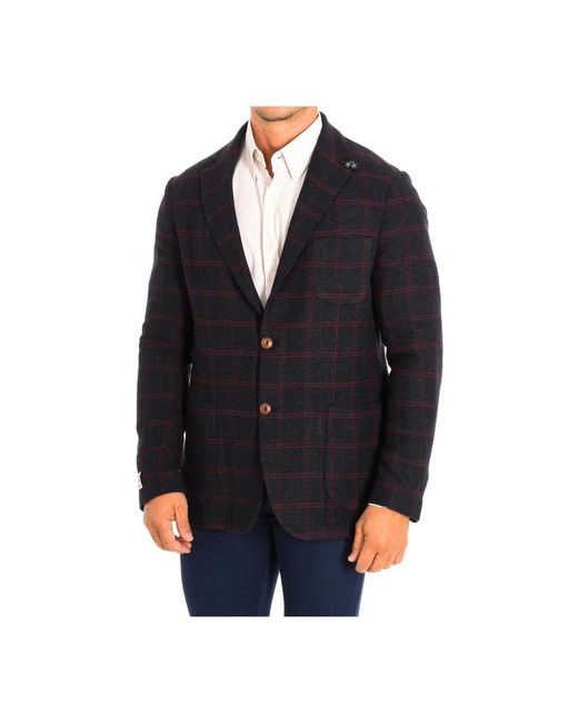 La Martina Jassen ,Bruin ,Katoen Formal Blazer in het Black voor heren