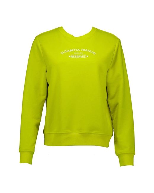 Elisabetta Franchi Green Gelber pullover md0024e