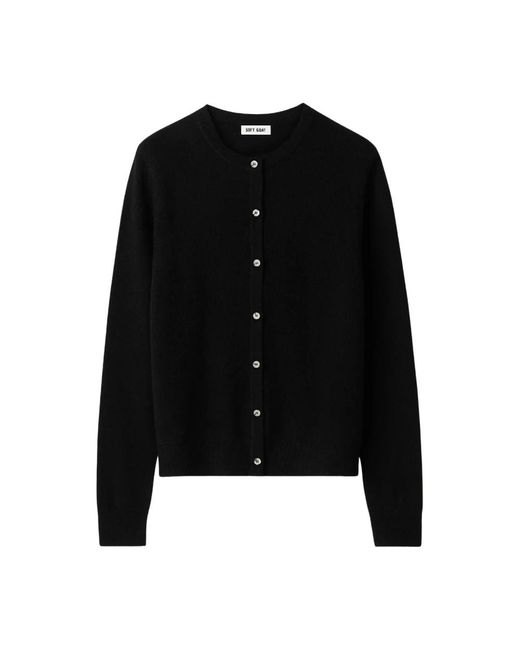 Soft Goat Cardigans in het Black