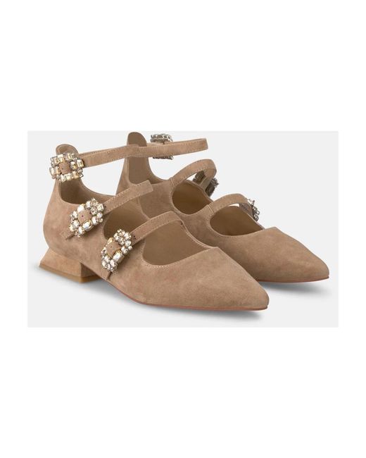 Alma En Pena. Brown Ballerina Shoes