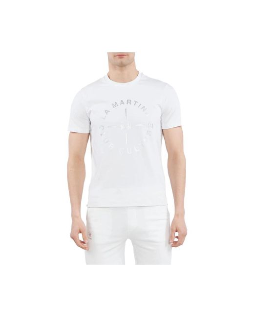 Magliette in jersey con stampa frontale di La Martina in White da Uomo