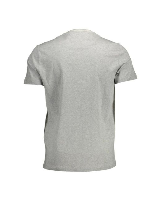 Harmont & Blaine Graues baumwoll-t-shirt mit kontrastdetails in Gray für Herren