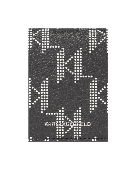 Karl Lagerfeld Metallic Iconic mono cc geldbörse schwarz