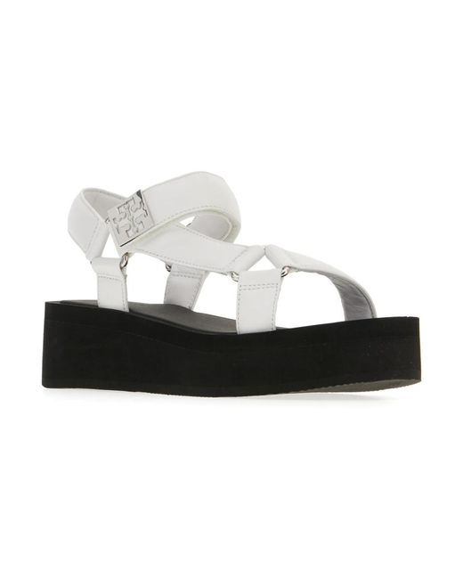 Tory Burch White Wedges