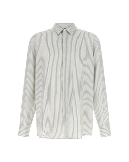 Saint Laurent Cassandre Slim Shirt in het Gray voor heren