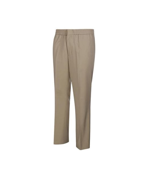 AMI Brown Straight Trousers for men