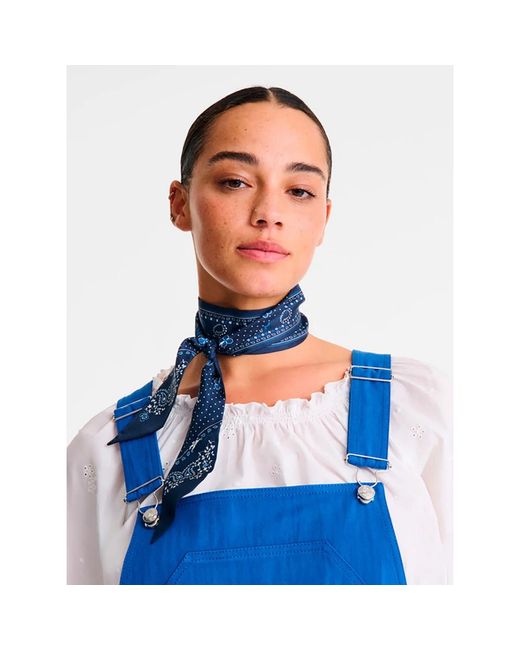 Longchamp Blue Silky Scarves