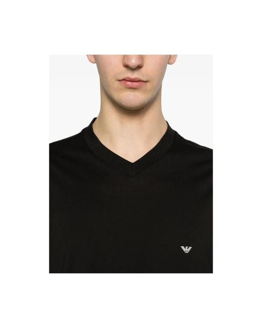 Emporio Armani Black T-Shirts for men