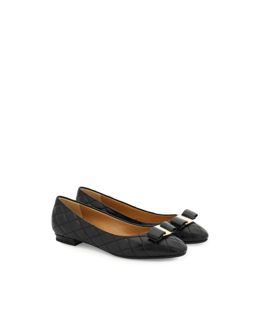 Ferragamo Black Ballet Flats