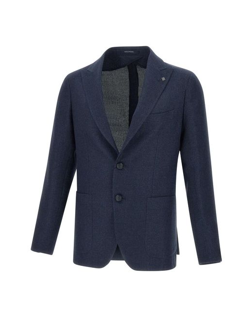 Tagliatore Jassen ,Blauw ,Wol Jassen in het Blue voor heren