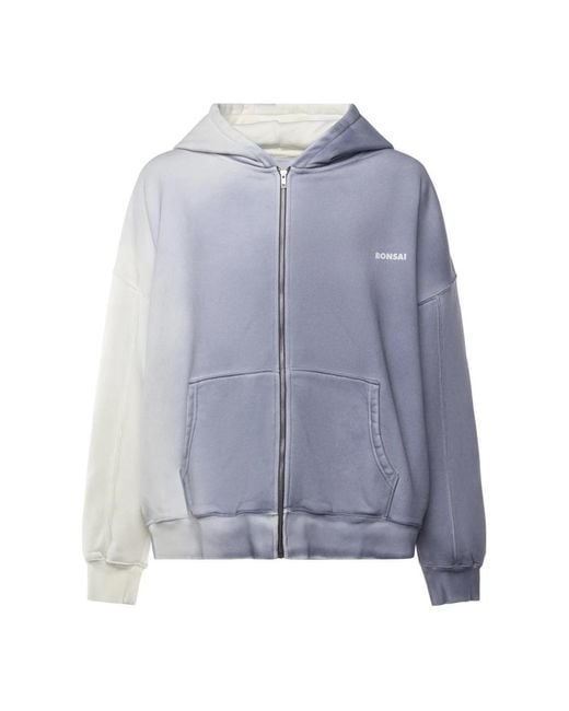 Bonsai Hoodies & Sweatvesten ,Blauw ,Katoen Zip-Throughs in het Blue voor heren