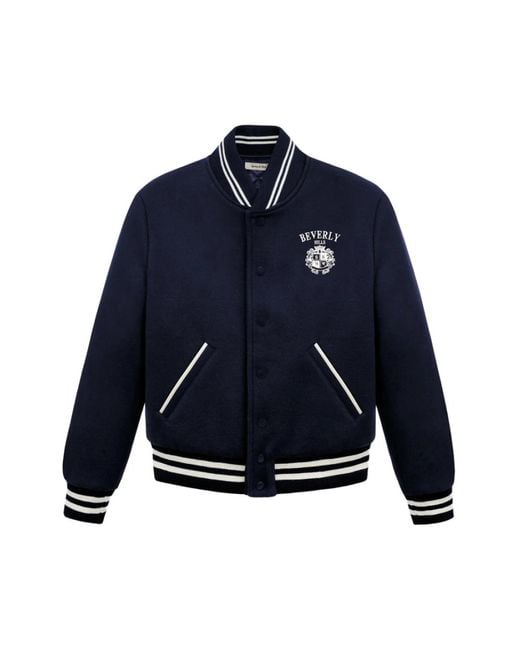 Sporty & Rich Blue Bomber Jackets