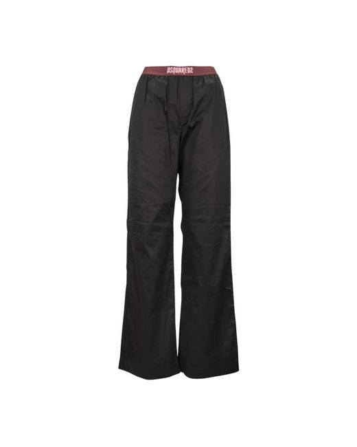 DSquared² Black Wide Trousers