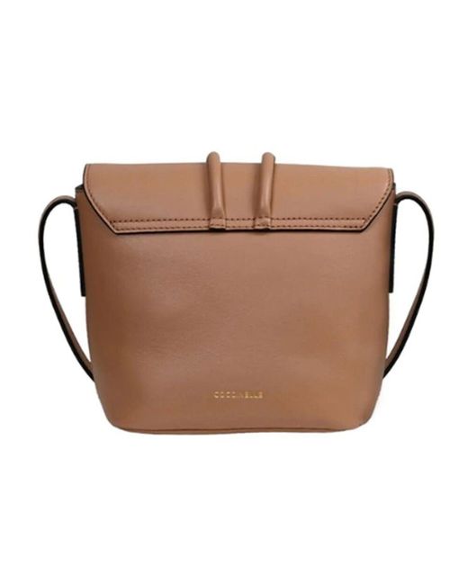 Coccinelle Brown Leder Umhängetasche Mit Toggle-Verschluss