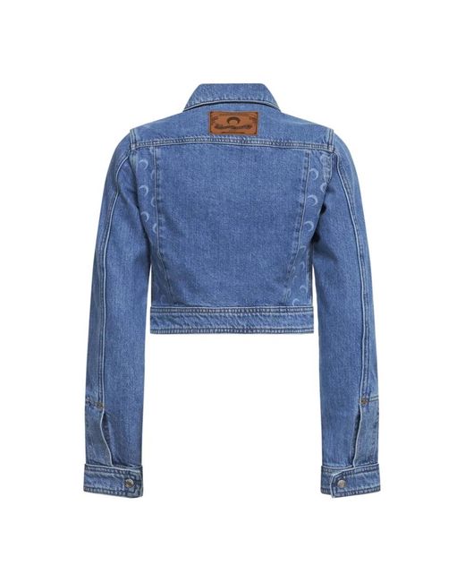 MARINE SERRE Blue Denim Jackets