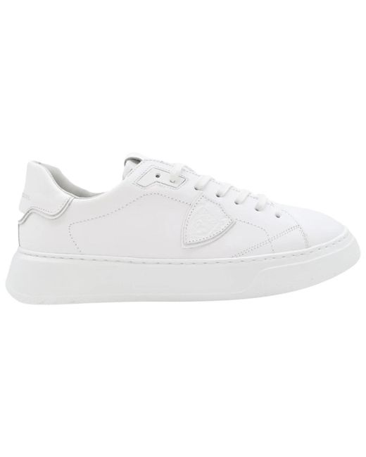 Temple low sneakers in pelle bianca di Philippe Model in White da Uomo