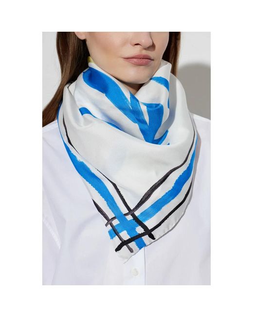Marni Blue Silky Scarves