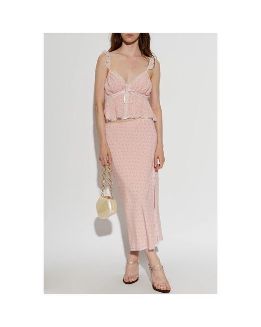 Sleeveless Tops LoveShackFancy de color Pink