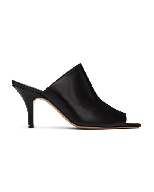 Heeled Mules di MM6 by Maison Martin Margiela in Black