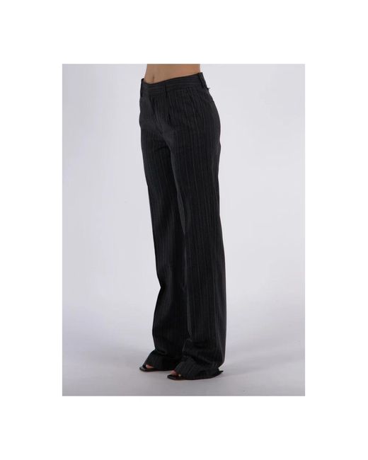 Alessandra Rich Black Straight Trousers