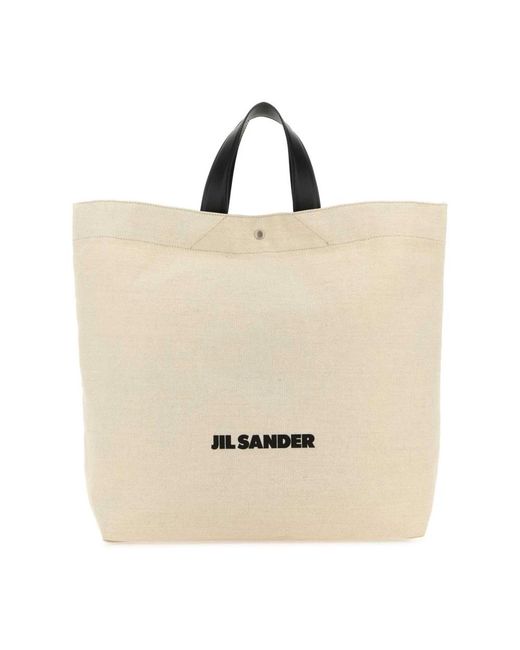Jil Sander Natural Canvas einkaufstasche