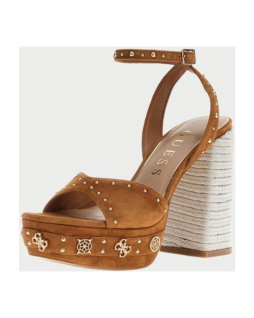 Guess Brown High Heel Sandals