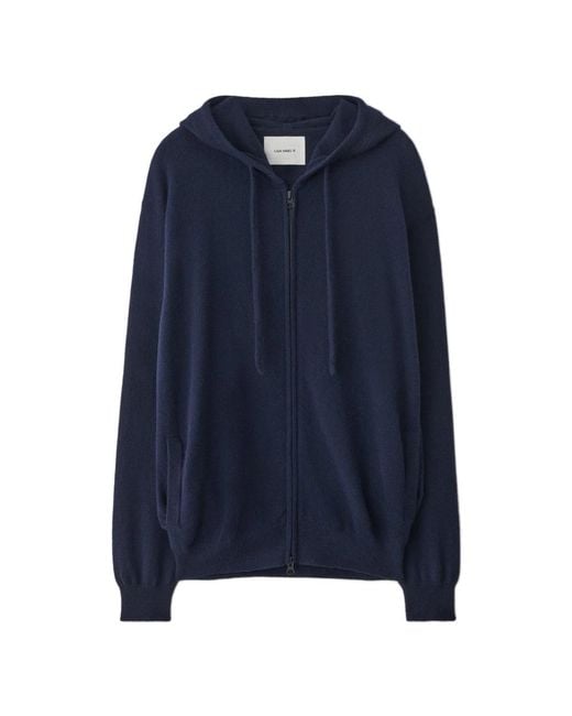 Lisa Yang Zip Cardigan in het Blue voor heren