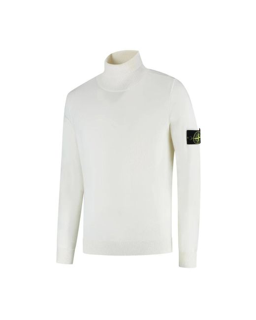 Stone Island White Turtlenecks for men
