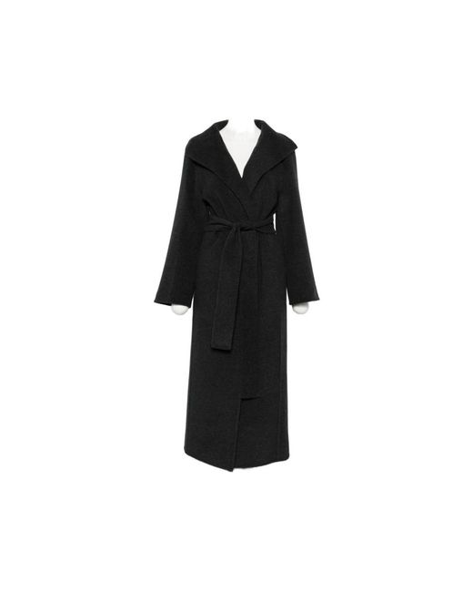 Khaite Black Belted Coats