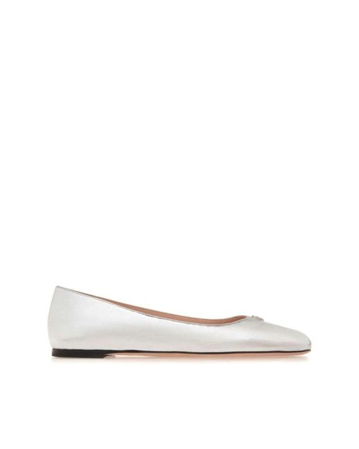 Bally White Ballerinas