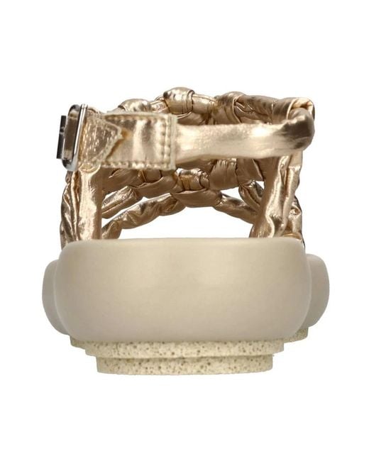 Patrizia Bonfanti Metallic Flat Sandals