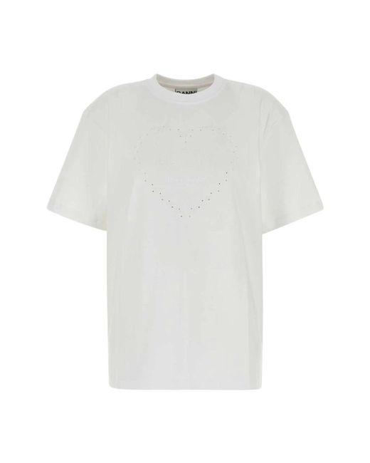 Ganni White T-Shirts