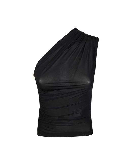 Elisabetta Franchi Black Sleeveless Tops