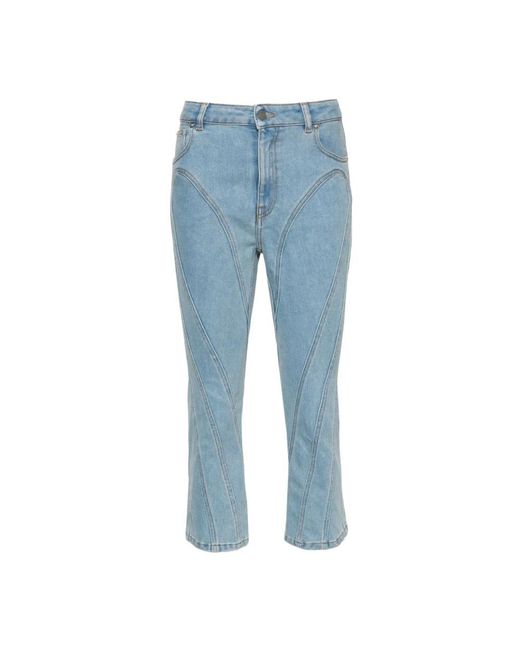 Mugler Blue Cropped Jeans