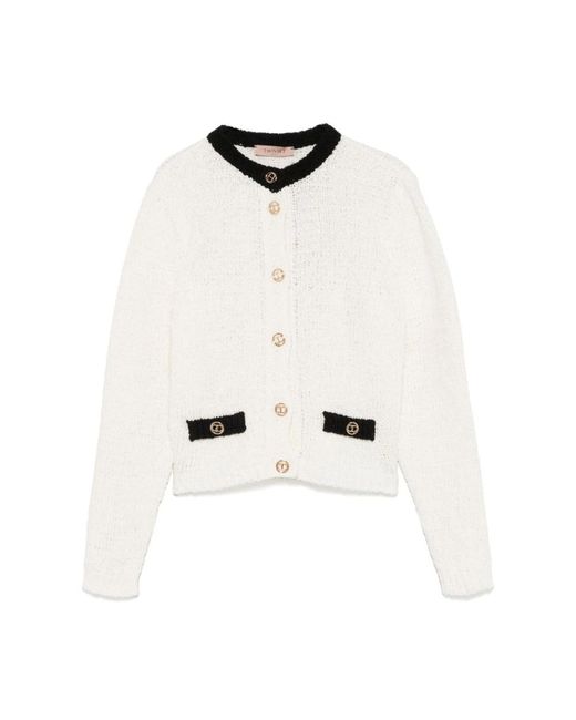 Twinset White Weißes Pullover-Set Stilvolle Mode