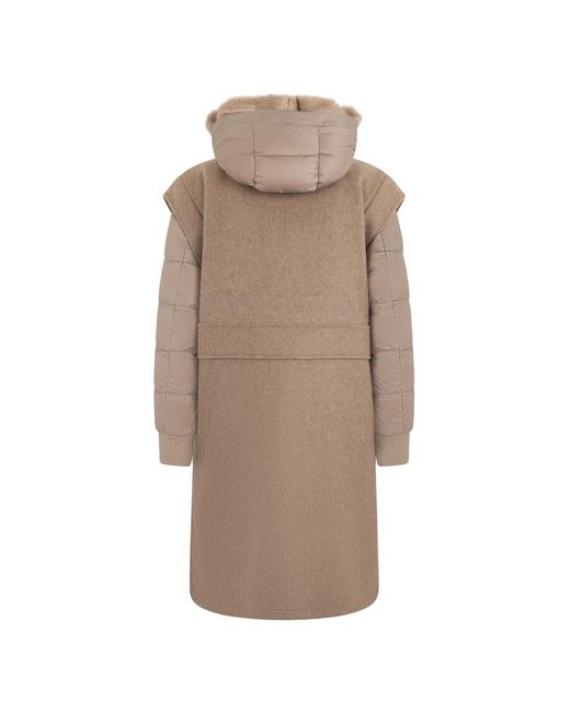 Down Coats Moorer en coloris Brown