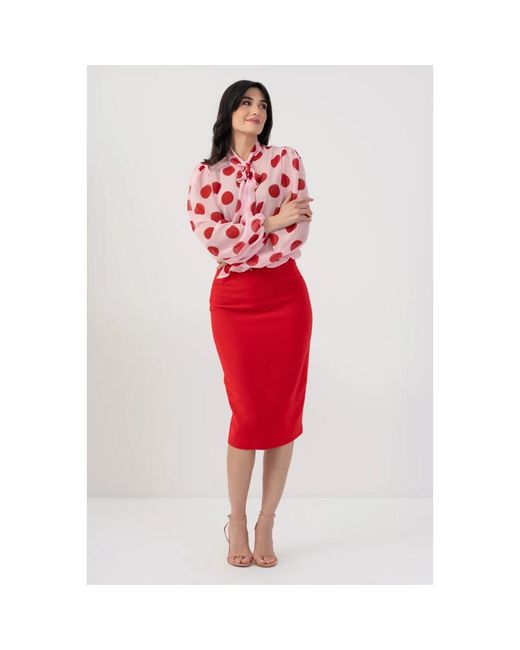 Kocca Red Midi Skirts
