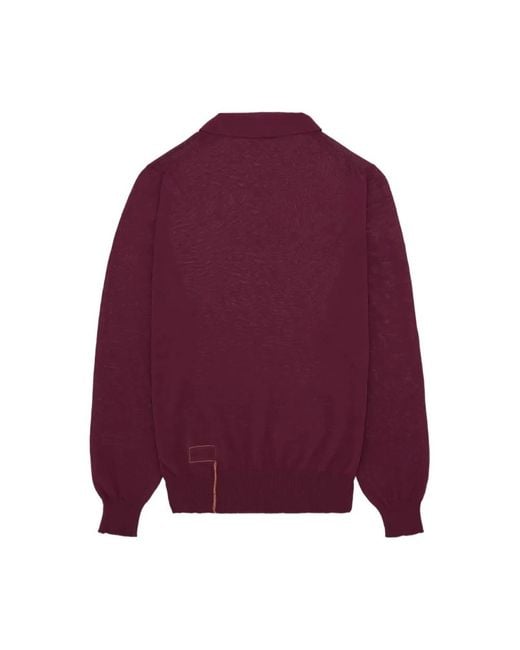 Round-Neck Knitwear Fortela de hombre de color Purple