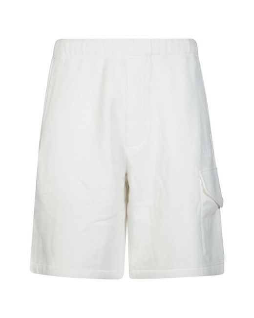 C P Company White Casual Shorts for men