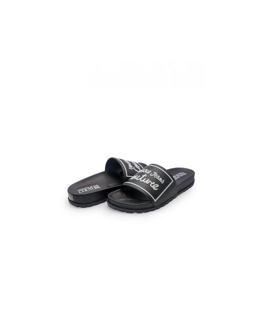 Versace Black Sliders