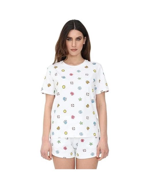 Moschino Tops ,Wit ,Katoen T-Shirt A1918 in het White