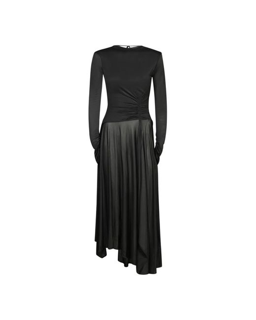 Acne Kleedjes ,Zwart ,Jurk Met Lange Mouwen in het Black