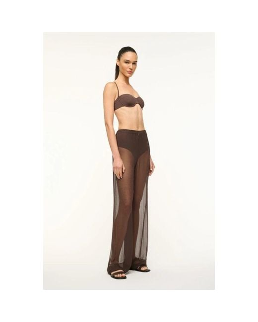 Wide Trousers di Staud in Brown
