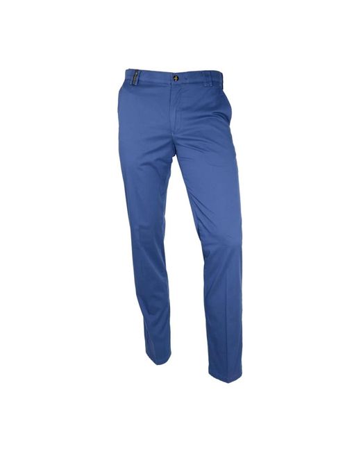 Meyer Broeken ,Blauw ,Golf Chino Augusta Perfect Fit Blauw in het Blue voor heren