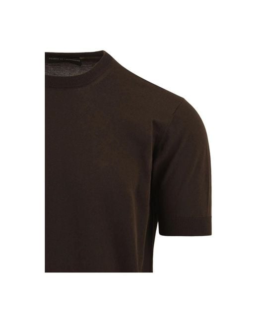 FILIPPO DE LAURENTIIS Black Round-Neck Knitwear for men