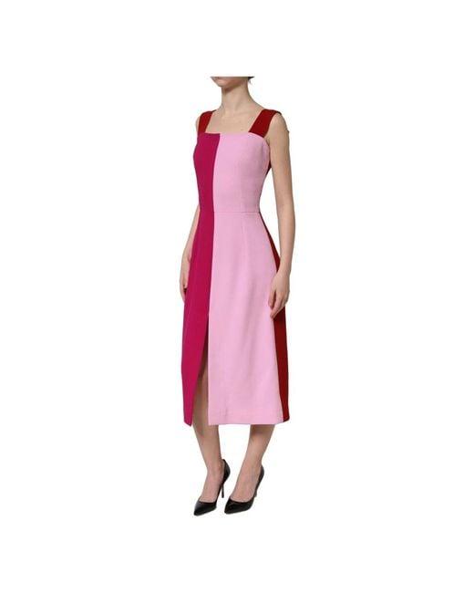 Dolce & Gabbana Pink Midi Dresses